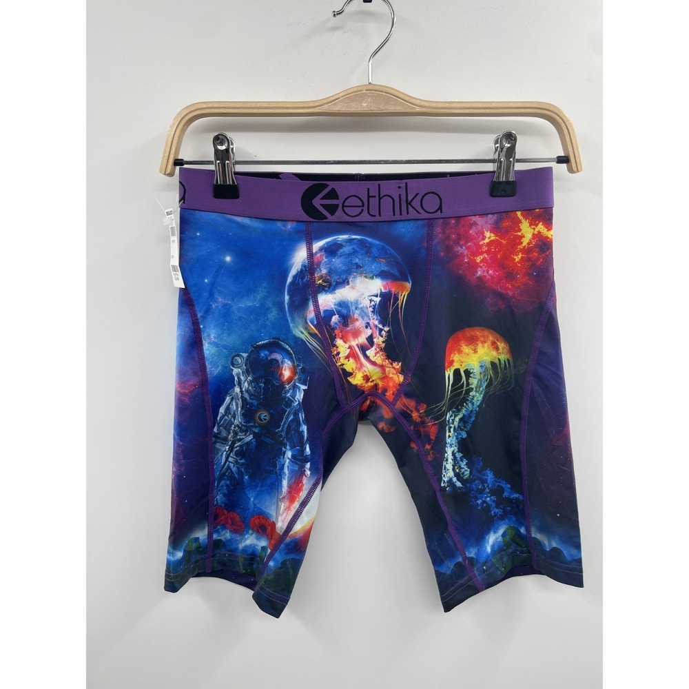 NWT Ethika Painted Jelly Abyss Boxer Briefs Men Small Multicolor Pull-On Stretch